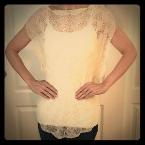 Anthropologie * Stunning lace top * Ivory * Small